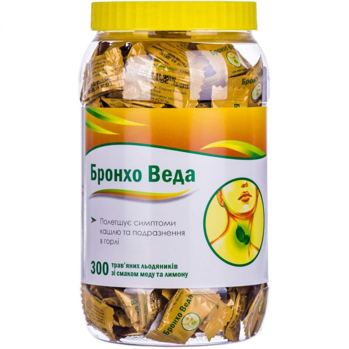 Бронхо Веда льодяники зі смаком меду та лимону №300 в Україні