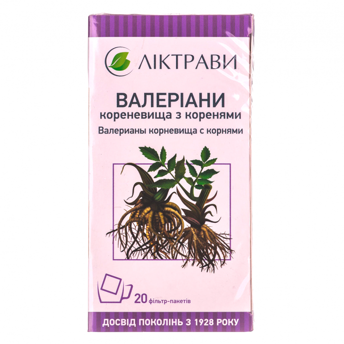 Валеріани кореневища з коренями (20 ф/п по 1,5 г) 30 г - фото №1 Валеріани кореневища з коренями (20 ф/п по 1,5 г) 30 г ціна