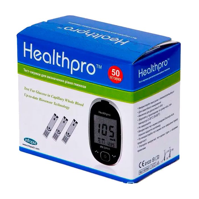 Тест-смужки Healthpro, 50 шт. - фото №1 Тест-смужки Healthpro, 50 шт. в інтернет-аптеці