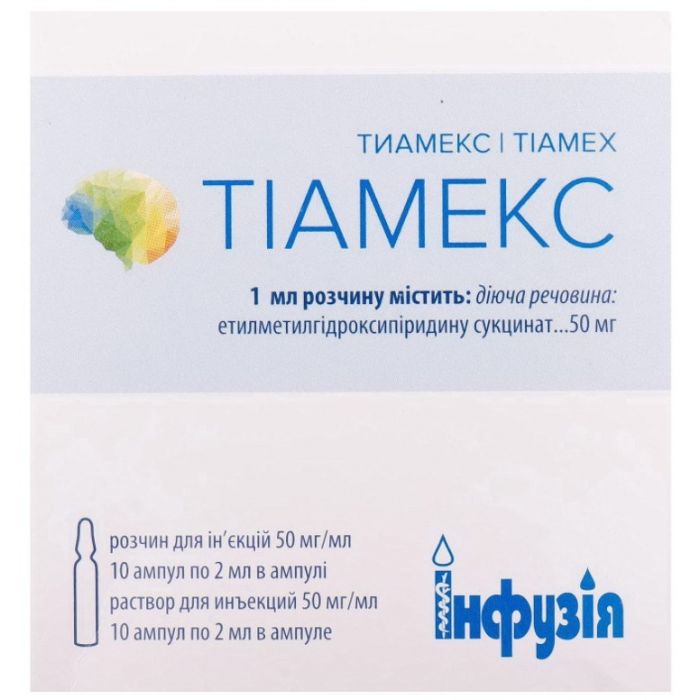 Тіамекс 50 мг/мл розчин ампули 2 мл №10 в Україні