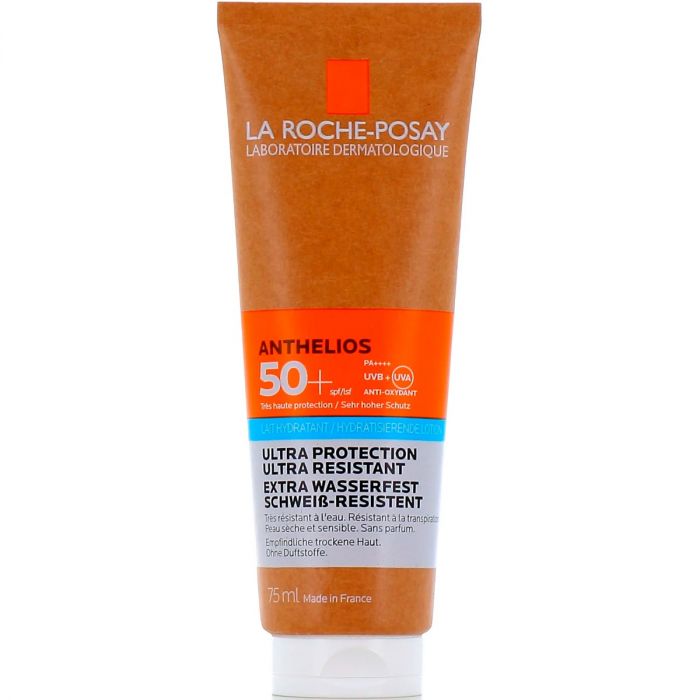 Молочко La Roche Posay Anthelios сонцезахисне зволожуюче водостійке для шкіри обличчя та тіла SPF50+, 75 мл в аптеці