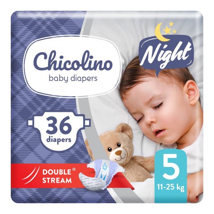 Підгузки Chicolino Night нар. 5 (11-25кг), 36 шт. фото