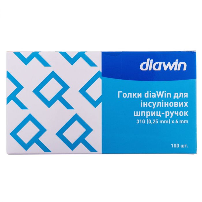 Иглы для инсулиновых шприц-ручек Diawin (Диавин) размер 31G (0,25 мм x 6 мм) №100 недорого