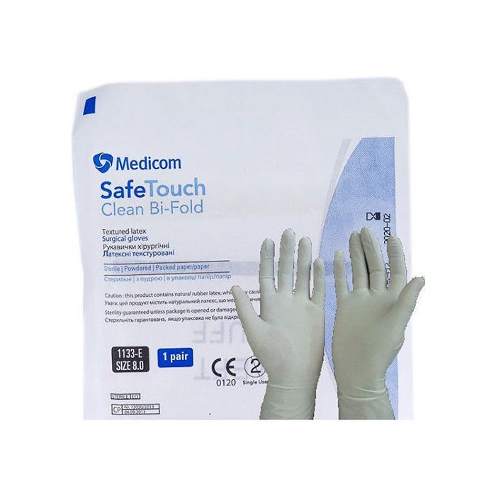 Рукавички Safe-Touch Bi-Fold оглядові латексні нестерильні припудрені (р.M) в інтернет-аптеці