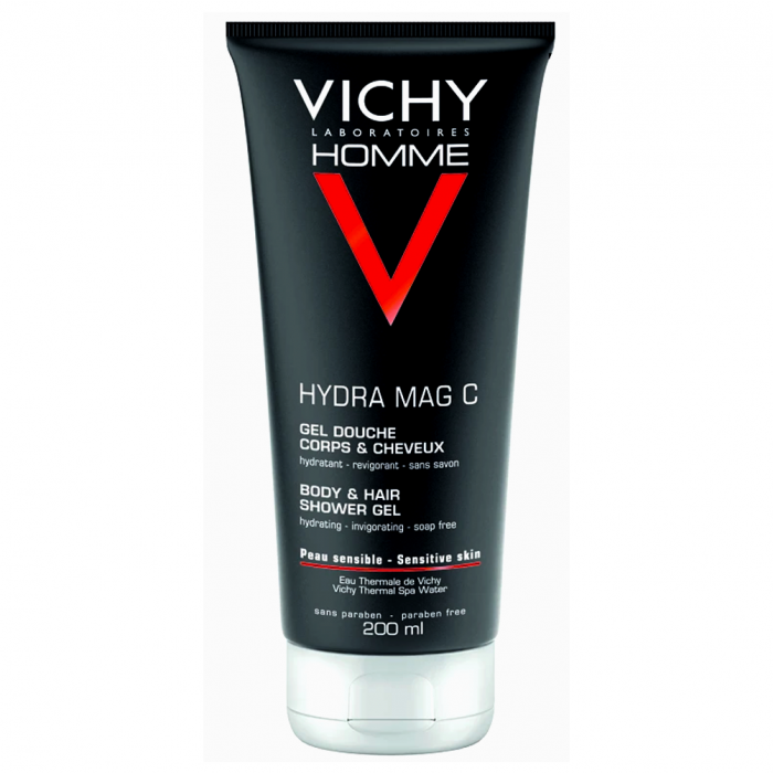 Гель для душу Vichy Homme Гідра Маг C тонізуючий зволожуючий для тіла та волосся 200 мл в Україні