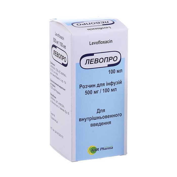 Левопро 500 мг/100 мл розчин для інфузій 100 мл фото