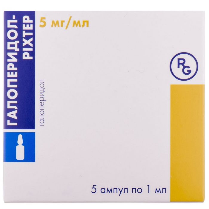 Галоперидол рихтер 5 мг ампулы 1 мл ампулы №5 в интернет-аптеке