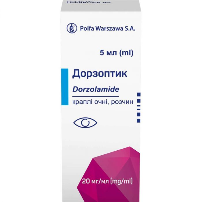Дорзоптік 20 мг/мл краплі 5 мл флакон №1