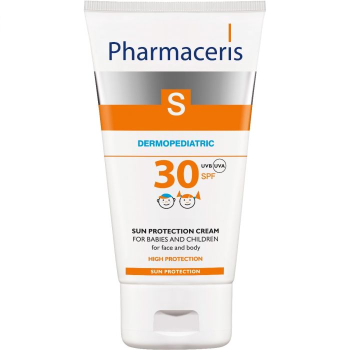 Сонцезахисний крем Pharmaceris S Sun Protection для обличчя та тіла дітей та новонароджених SPF30, 125 мл недорого