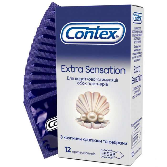 Презервативы Contex Extra Sensation с крупными точками и ребрами №12 в аптеке