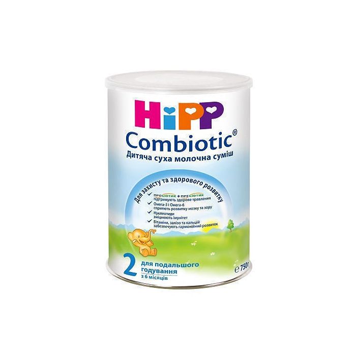 Суміш молочна Hipp 2451 Combiotiс-2 (з 6 місяців) 750 г ціна