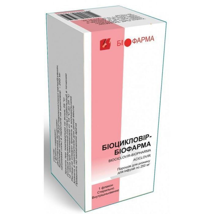 Біоцикловір-Біофарма порошок для розчину 250 мг ADD