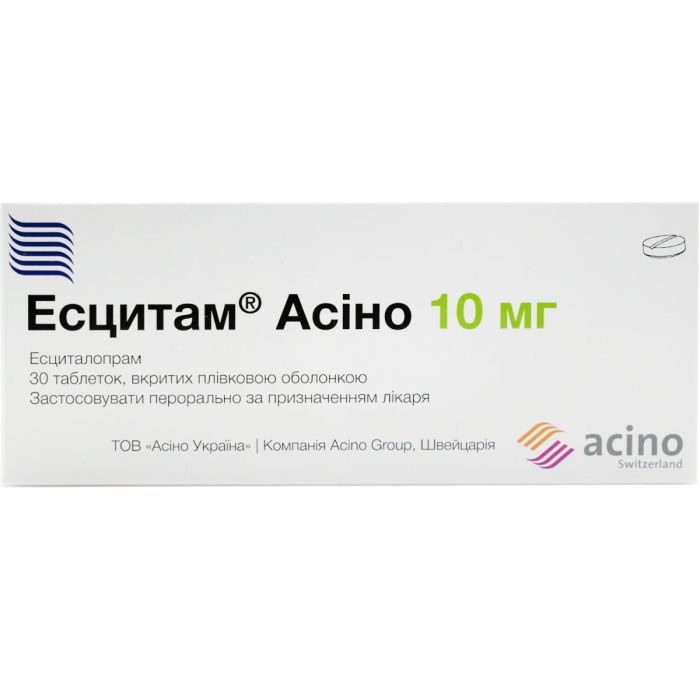 Есцитам Асіно 10 мг таблетки №30 купити