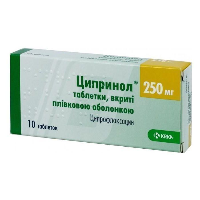 Ципринол 250 мг таблетки №10
