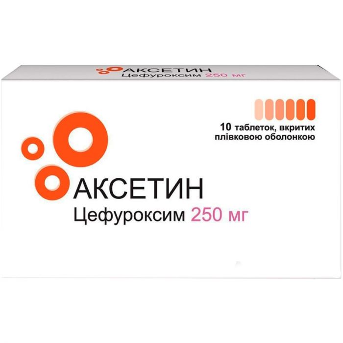 Аксетин 250 мг таблетки №10 ціна