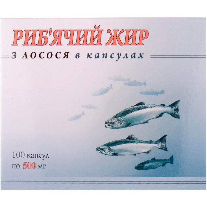 Риб'ячий жир з лосося 500 мг капсули, 100 шт. ADD