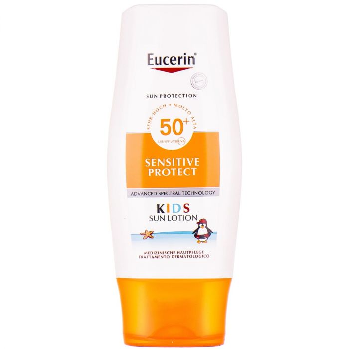 Лосьйон Eucerin Sun Protection сонцезахисний для чутливої шкіри дітей SPF50 150 мл ціна