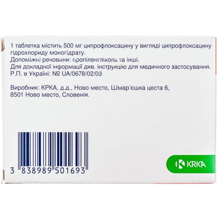 Ципринол 500 мг таблетки №10