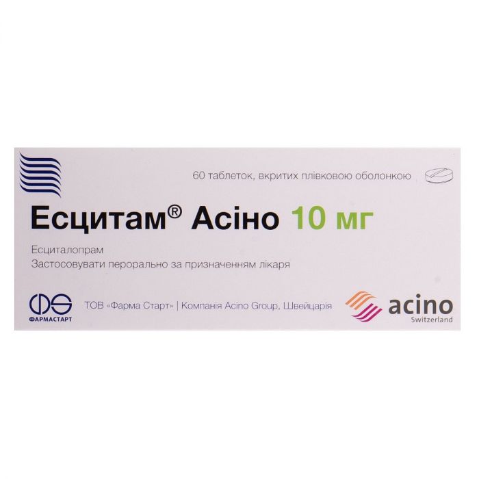Есцитам Асіно 10 мг таблетки №60 купити