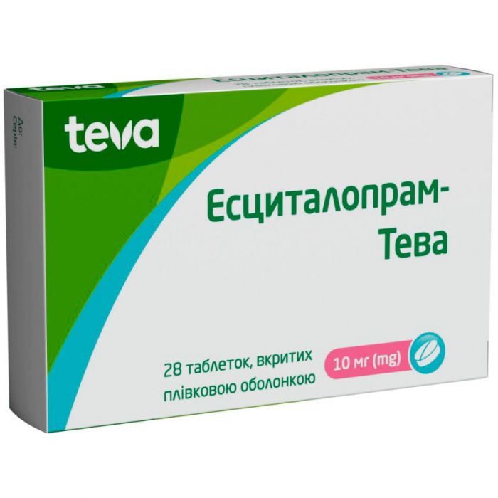 Есциталопрам-Тева 10 мг таблетки №28 купити