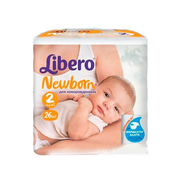 Підгузки Libero Newborn р.2 (3-6 кг) 26 шт в Україні