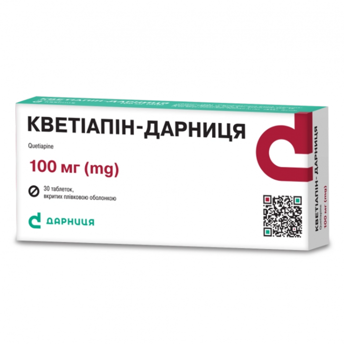 Кветіапін-Дарниця 100 мг  таблетки №30 ADD
