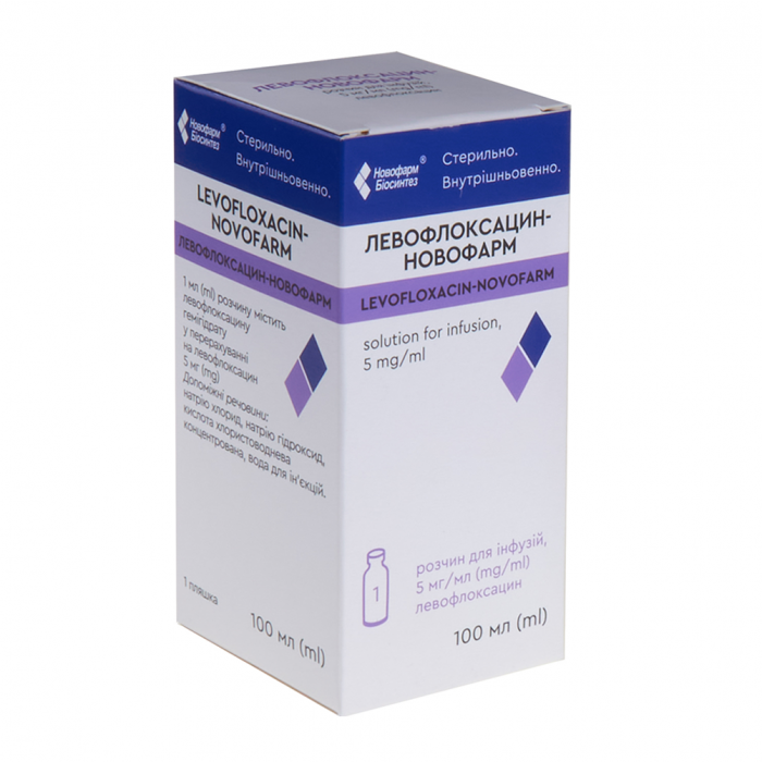 Левофлоксацин 500 мг раствор для инфузий флакон 100 мл в интернет-аптеке