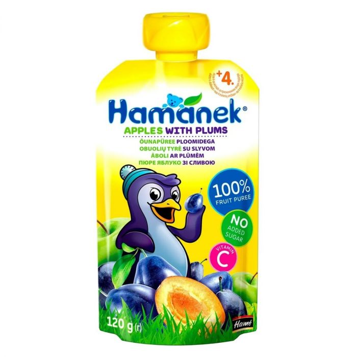 Пюре Hamanek яблоко со сливой 120 г ADD