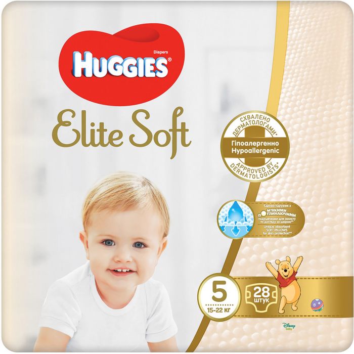 Підгузки Huggies Elite Soft Jumbo р. 5 (12-22 кг) 28 шт. в аптеці