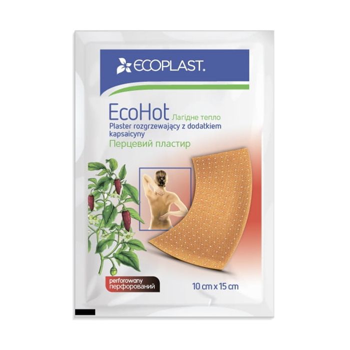 Пластир перцевий Ecoplast EcoHot перфорований 10 см x 15 см №1 в Україні