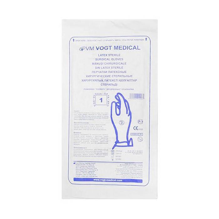 Перчатки Vogt Medical хирургические стерильные латексные р. 8.5 (пара) - фото №1 Перчатки Vogt Medical хирургические стерильные латексные р. 8.5 (пара) цена
