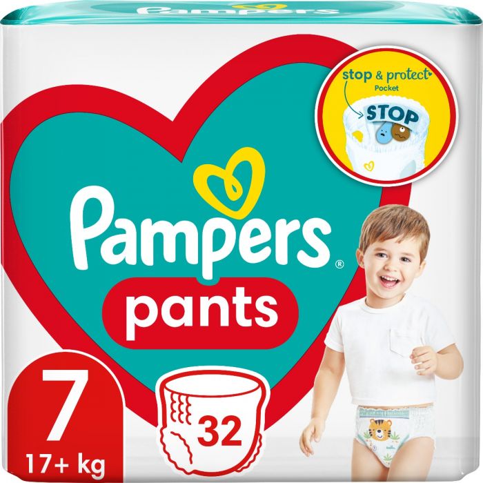 Підгузки-трусики Pampers Pants Giant Plus 7 (17 кг), 32 шт. ціна