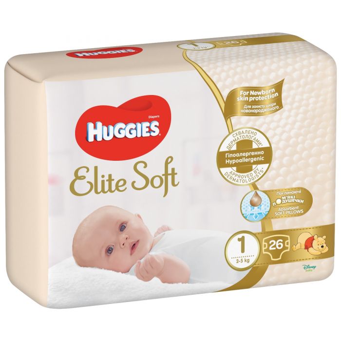 Підгузки Huggies Elite Soft р.1 Смол 26 шт ADD