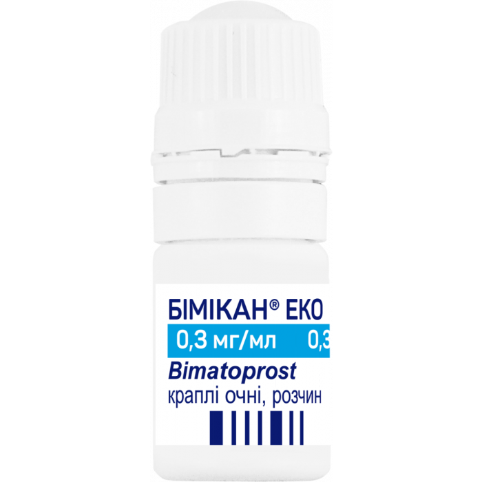 Бімікан Еко 0,3 мг/мл очні краплі 3 мл
