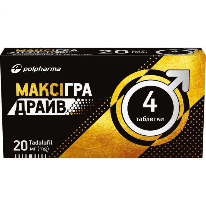Максігра Драйв 20 мг таблетки №4 в інтернет-аптеці