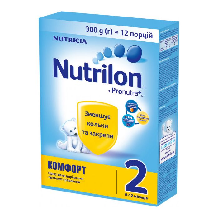 Суміш молочна Nutrilon Комфорт 2 (з 6 до 12 місяців) 300 г ціна