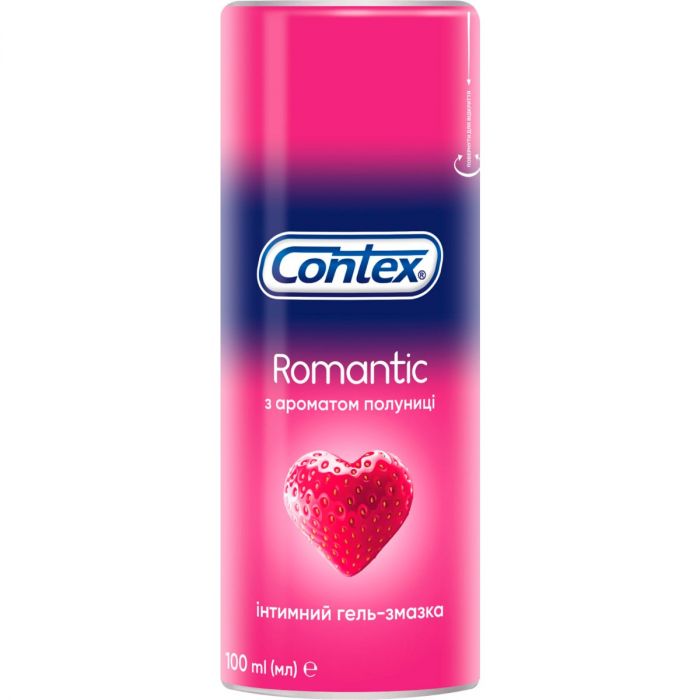 Гель-змазка Contex Romantic з ароматом полуниці, 100 мл недорого
