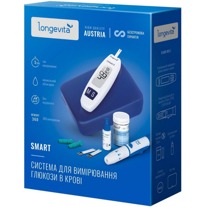 Глюкометр Longevita Smart - фото №1 Глюкометр Longevita Smart фото