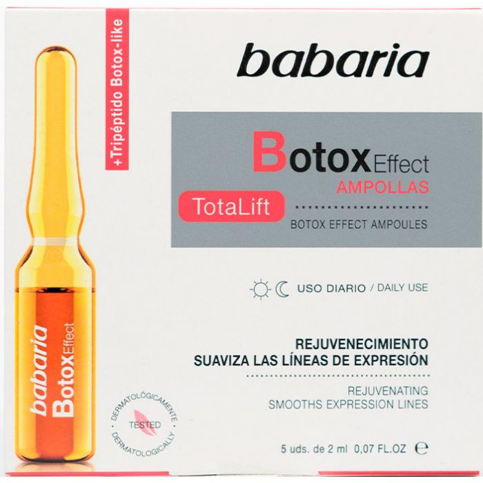 Ампули Babaria Botox Effect для зрілої шкіри з ефектом омолодження, 5х2 мл ціна