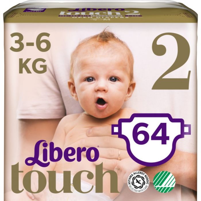 Подгузники Libero Touch р.2 (3-6 кг) 64 шт. фото