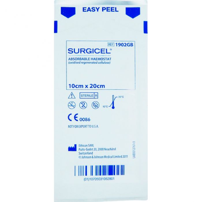 Гемостатичний матеріал Surgicel розсмоктуючий, 10х20 см. ціна