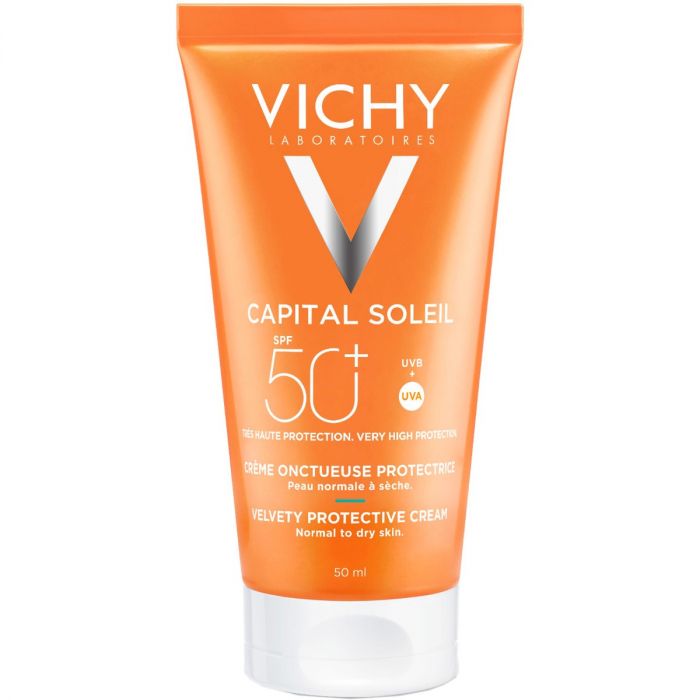 Крем Vichy Capital Soleil сонцезахисний потрійної дії для нормальної та сухої шкіри SPF50 + 50 мл в інтернет-аптеці