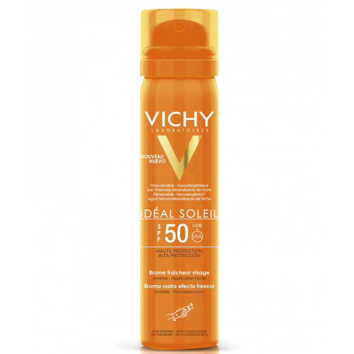 Спрей Vichy Ideal Soleil невидимий сонцезахисний освіжаючий для обличчя SРF+50 75 мл замовити