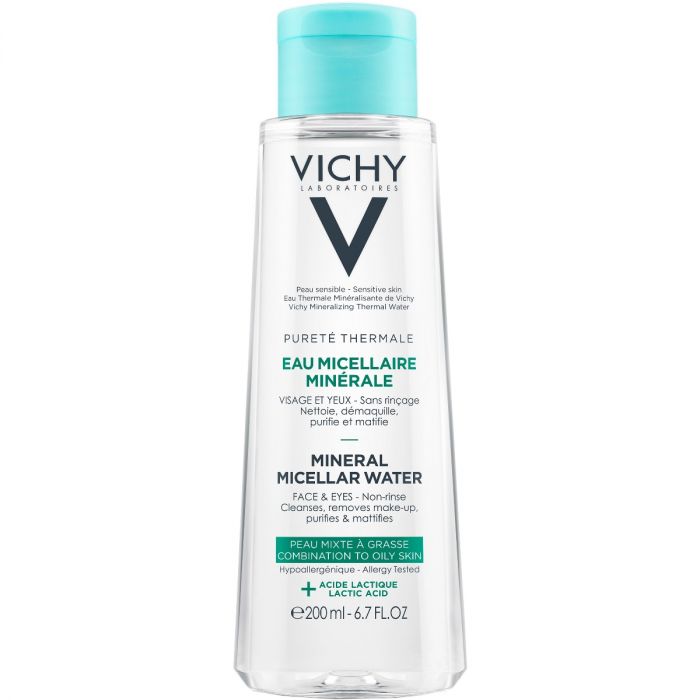 Вода Vichy Purete Thermale міцелярна для жирної та комбінованої шкіри обличчя і очей 200 мл замовити