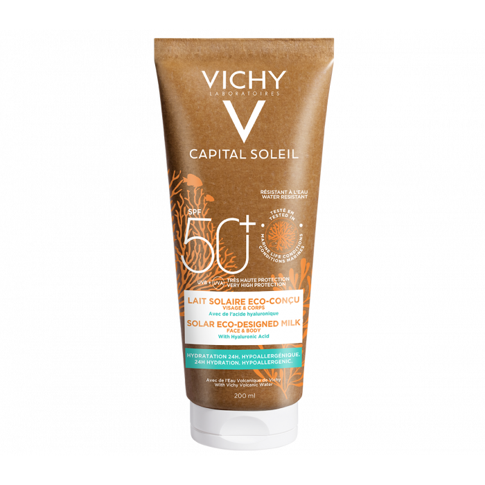 Молочко Vichy Capital Soleil сонцезахисне зволожуюче для обличчя і тіла SPF50+ 200 мл в інтернет-аптеці