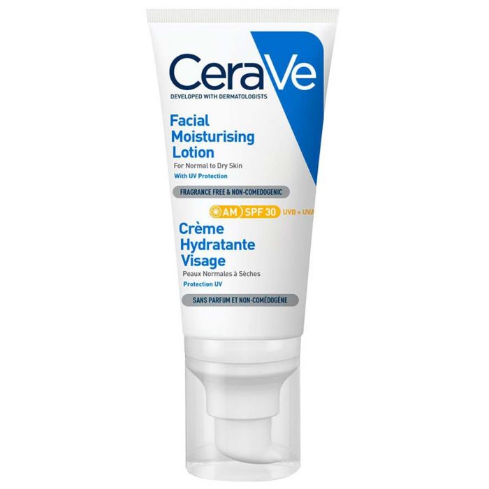 Крем CeraVe (Сераве) зволожувальний денний для нормальної та сухої шкіри обличчя з SPF30 52 мл ціна