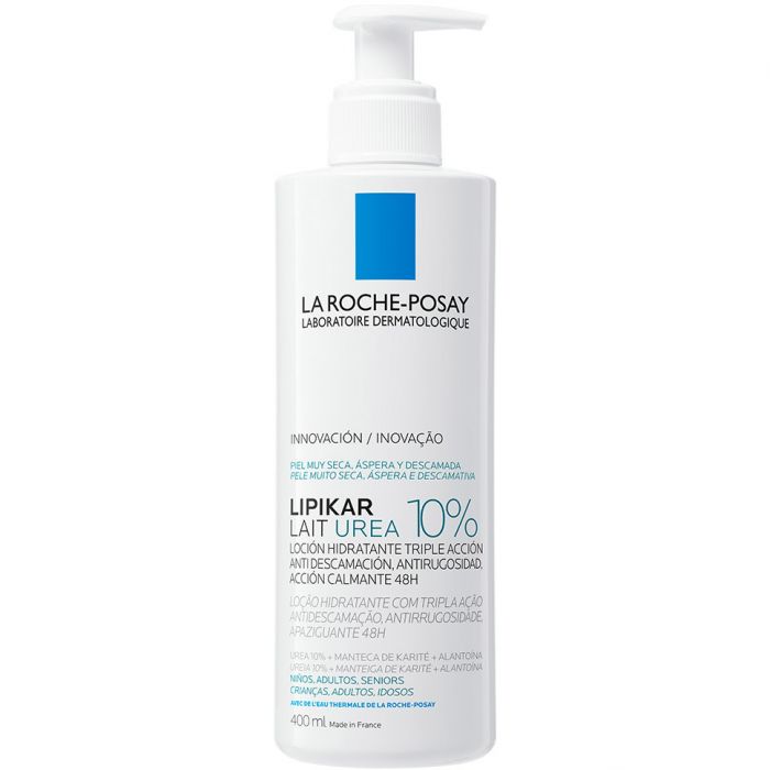 Молочко La Roche-Posay (Ля Рош-Позе) Lipikar Lait Urea 10% зволожувальне з сечовиною проти сухості, лущення й загрубіння шкіри тіла дітей, дорослих та людей літнього віку 400 мл недорого