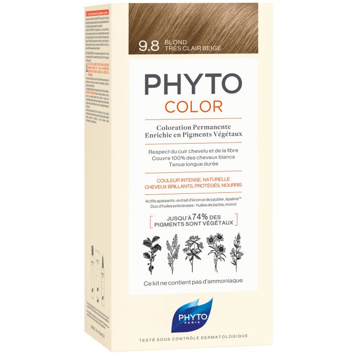 Крем-фарба для волосся Phytocolor Тон 9.8 (бежевий блондин) в Україні