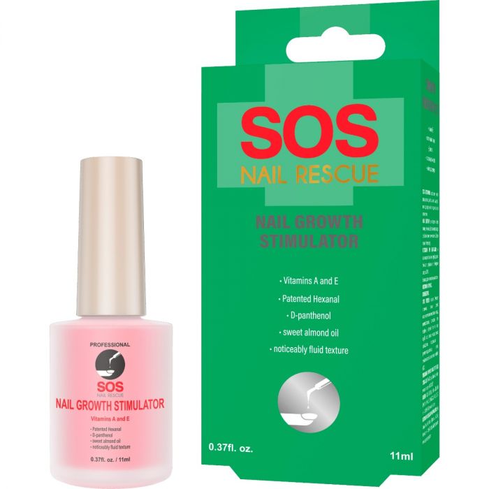 Стимулятор ускоренного роста ногтей SOS Nail Rescue с витаминами Е и Гексаналем, 11 мл недорого