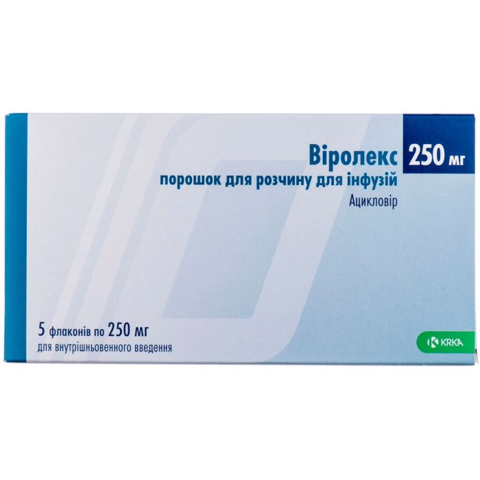 Віролекс порошок для розчину для інфузії по 250 мг флакон, 5 шт. ADD